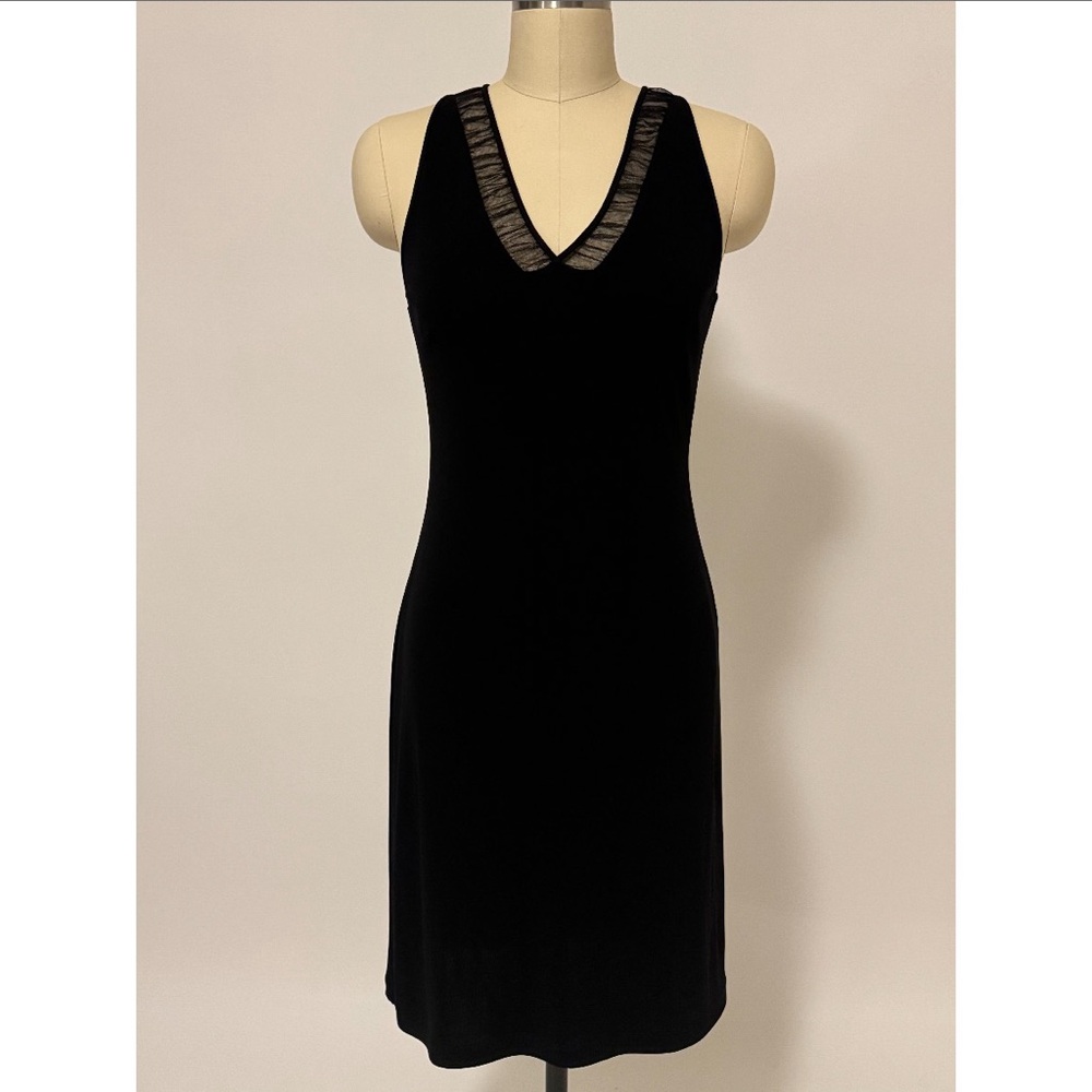 BCBG Black Dress with V-Neckline